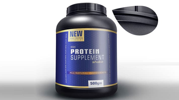 Free Protein Powder / Supplement Packaging Mockup PSD