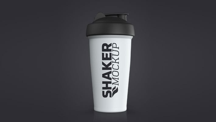 Free Protein Shaker Bottle MockUp