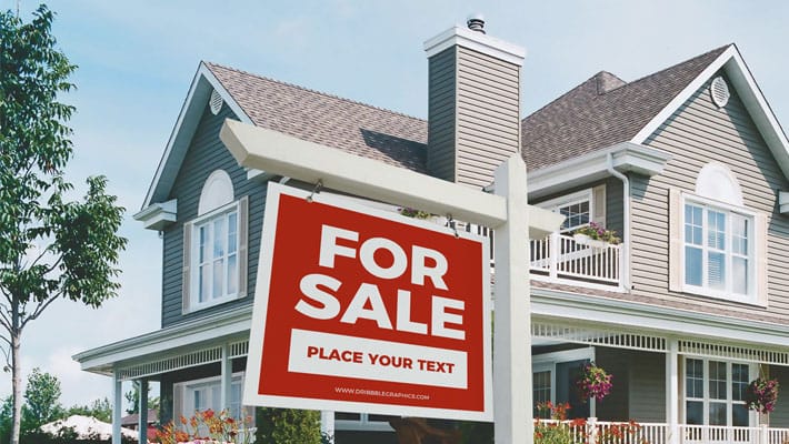 Free Real Estate Signboard Mockup