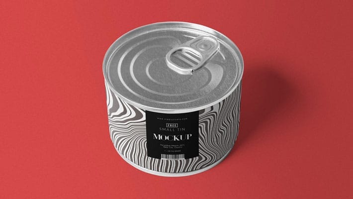 Free Round Tin Mockup