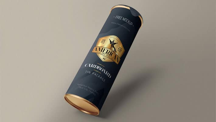Free Stunning Cardboard Tube Mockup