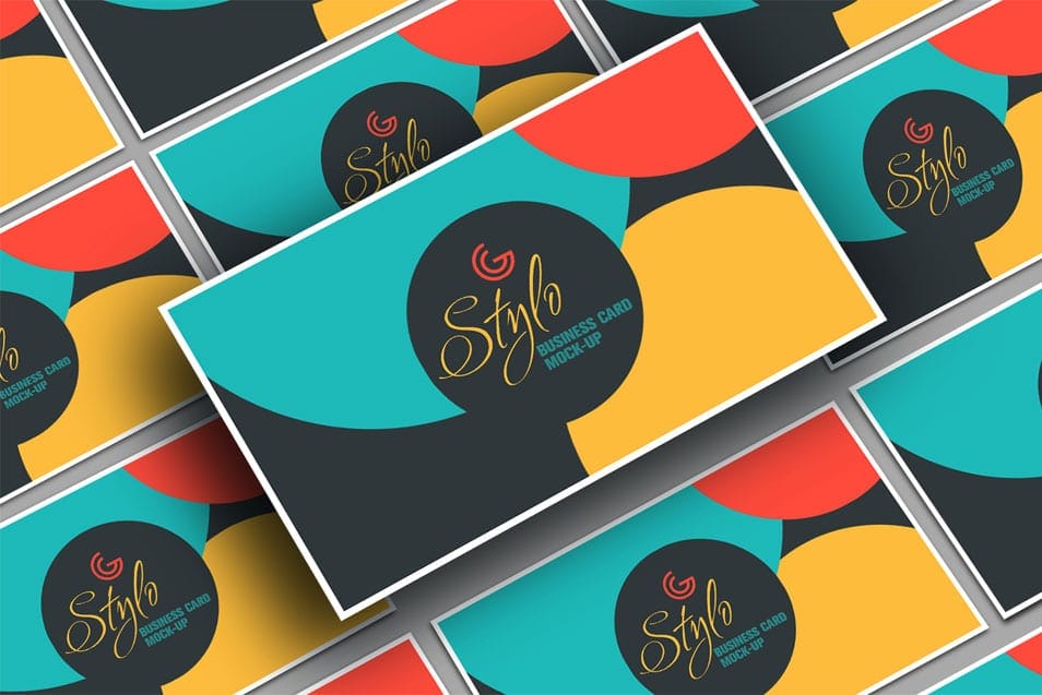 Free Stylo Business Card Mock-up PSD