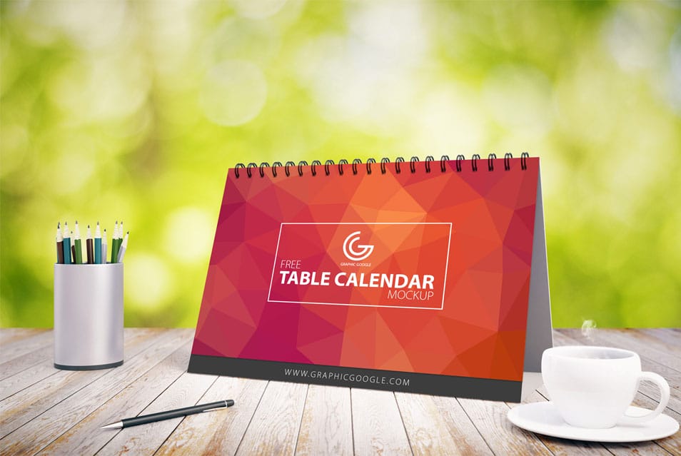Free Table Calendar Mock-up