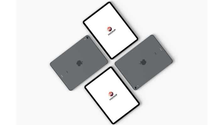 Free Top View New iPad Pro 2018 Mockup PSD