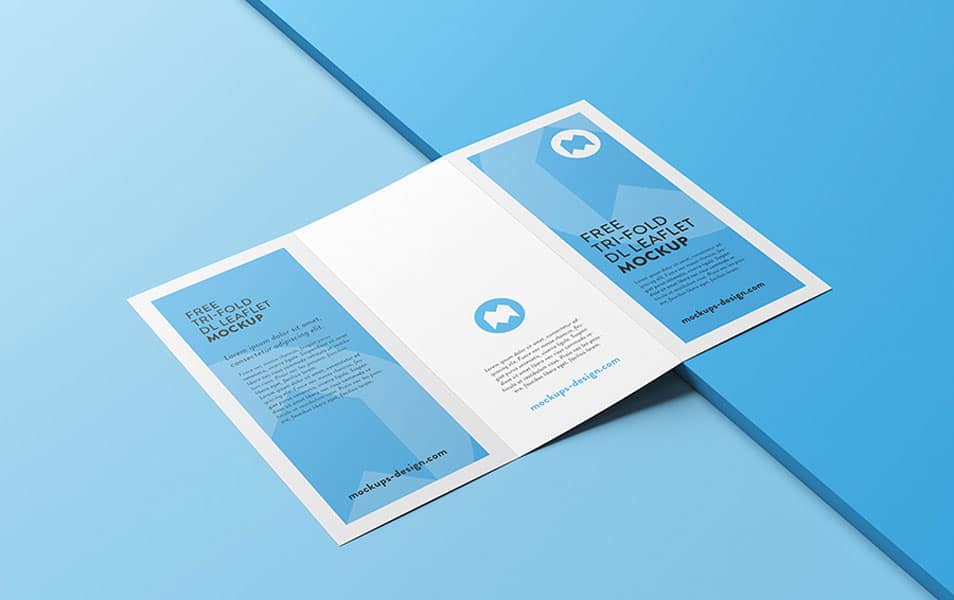 Free Tri-fold Leaflet Mockup