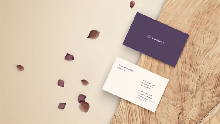 Front & Back Business Card Mockup