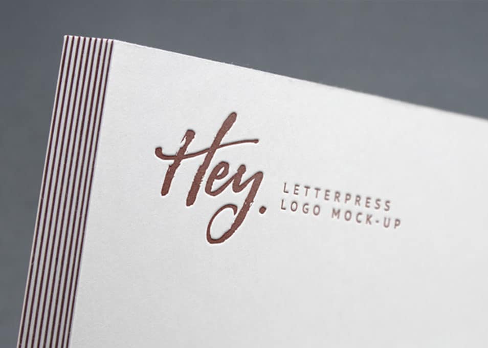 Letterpress Logo MockUp