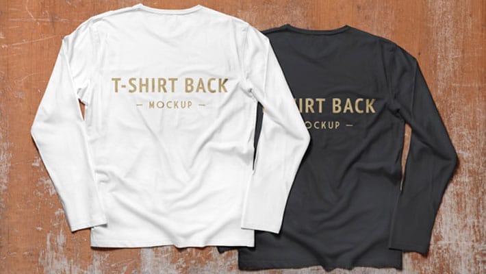 Long Sleeve T-Shirt MockUp PSD