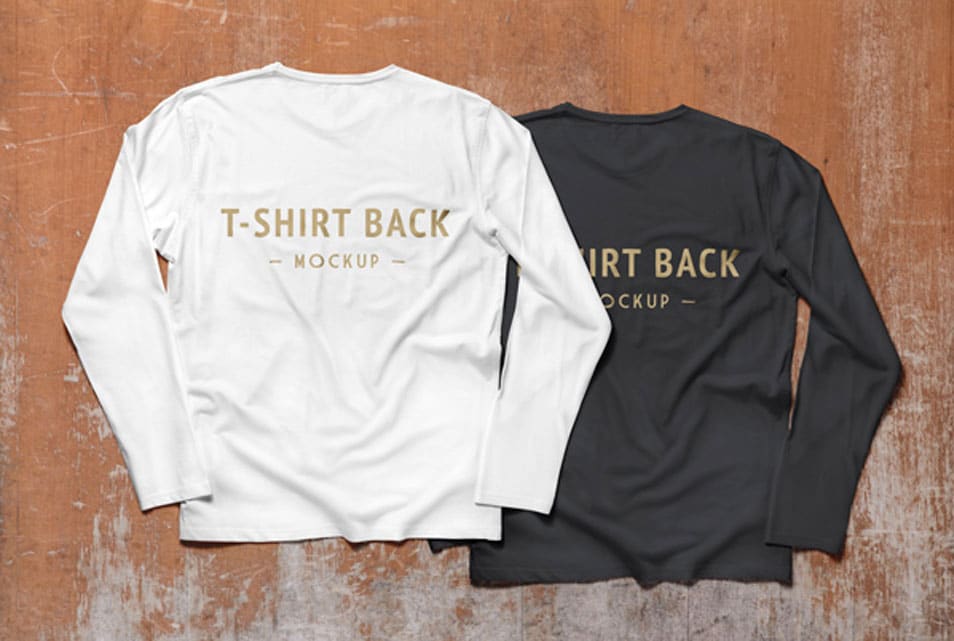 Long Sleeve T-Shirt MockUp PSD