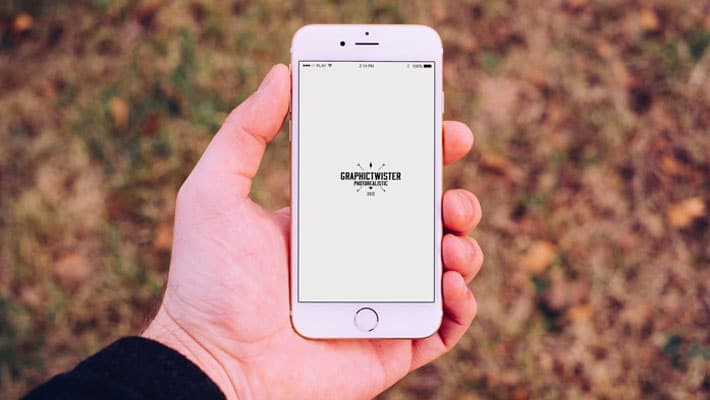 Man Hand iPhone 6 Mockup