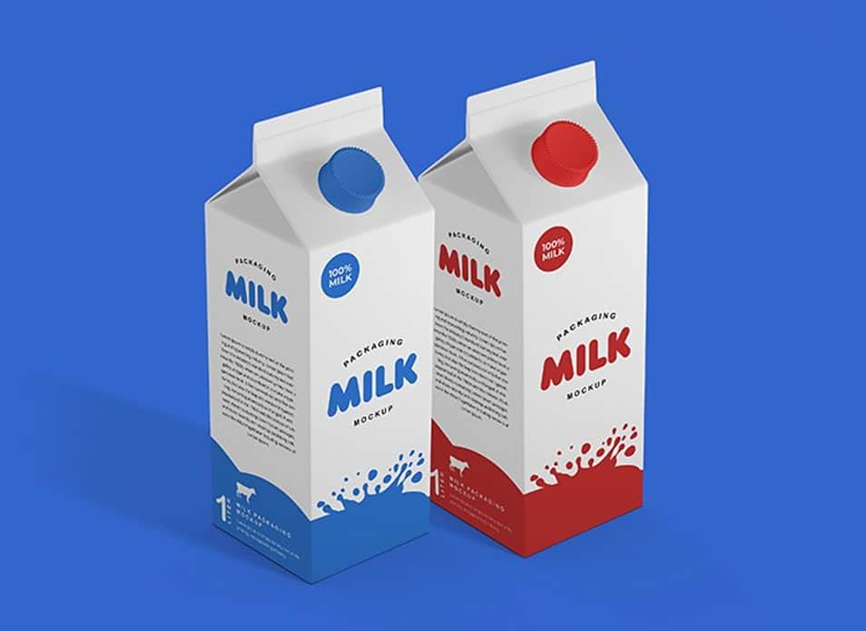 Milk Packaging PSD Mockup