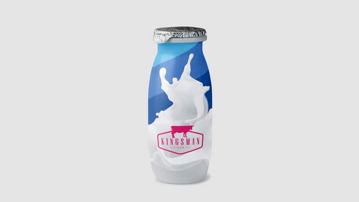 Milk and Drink Water Plastic Bottle Mockup