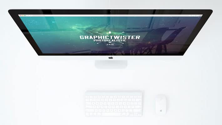 Minimal Office With iMac Mockup