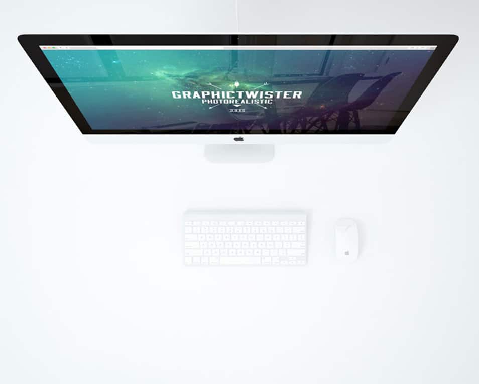 Minimal Office With iMac Mockup