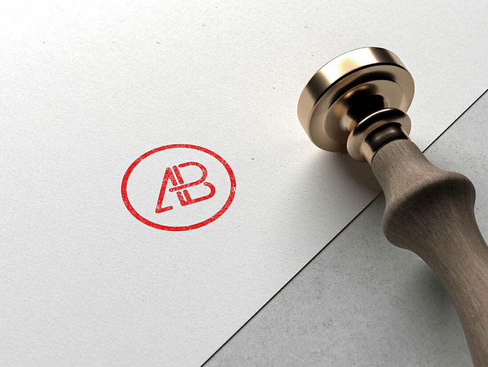 Modern Stamped Logo Mockup