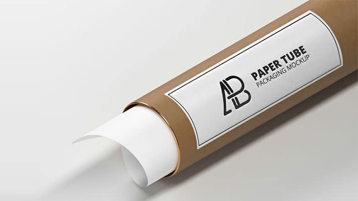 Paper Tube Packaging Mockup