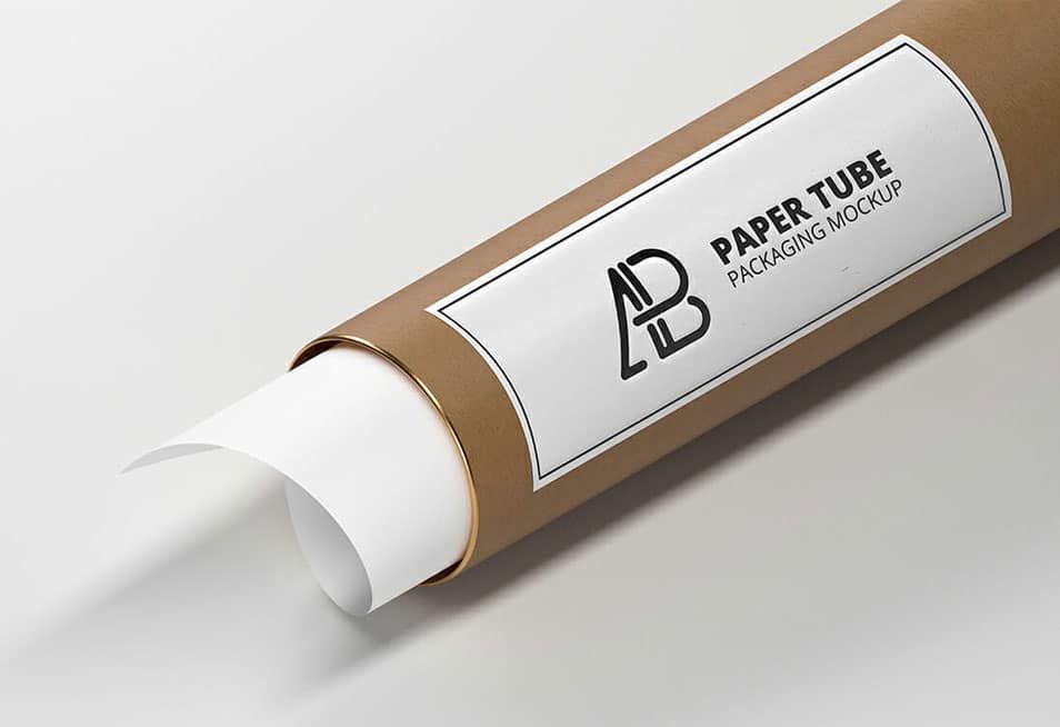 Paper Tube Packaging Mockup