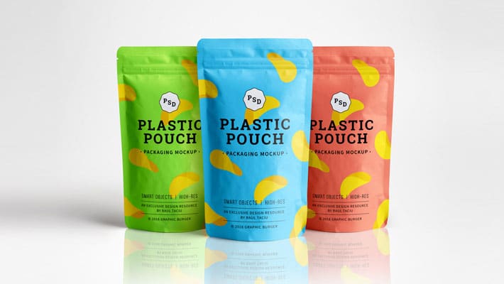 Plastic Pouch Packaging MockUp