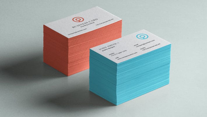 PSD Business Card Brand Mockup