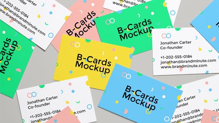 Realistic Business Cards MockUp