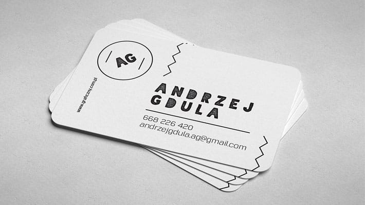 Round Corner Business Card Mockup