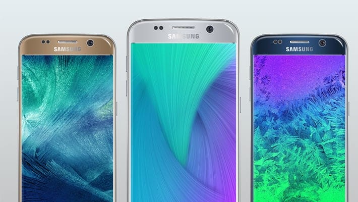 Samsung Galaxy S7 Silver Mockup