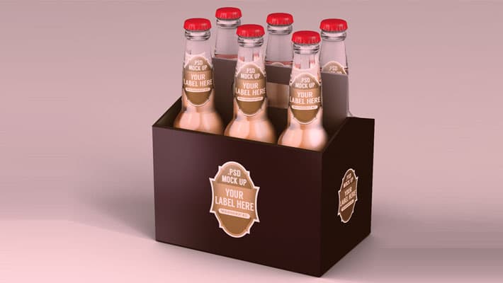 Six Pack Beer Packaging Mockup