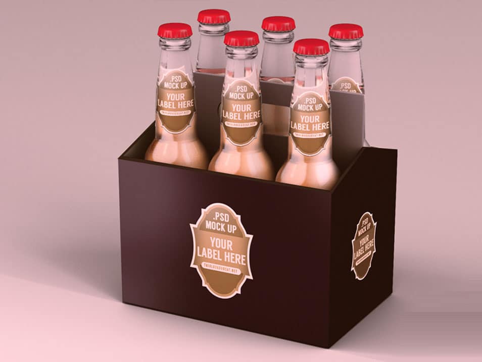 Six Pack Beer Packaging Mockup