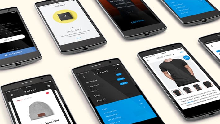 Smartphones App Screens Mockup