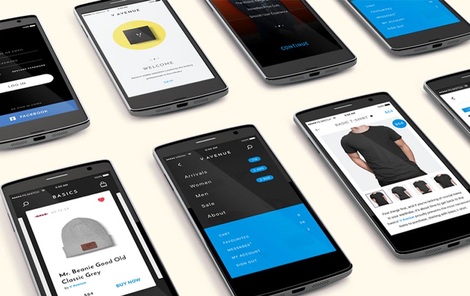 Smartphones App Screens Mockup
