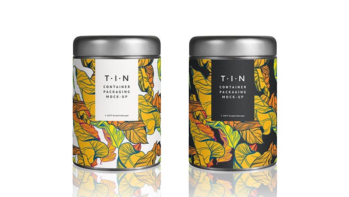 Tin Container Packaging MockUp