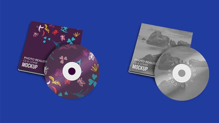 Top View CD And Cover Mock Up