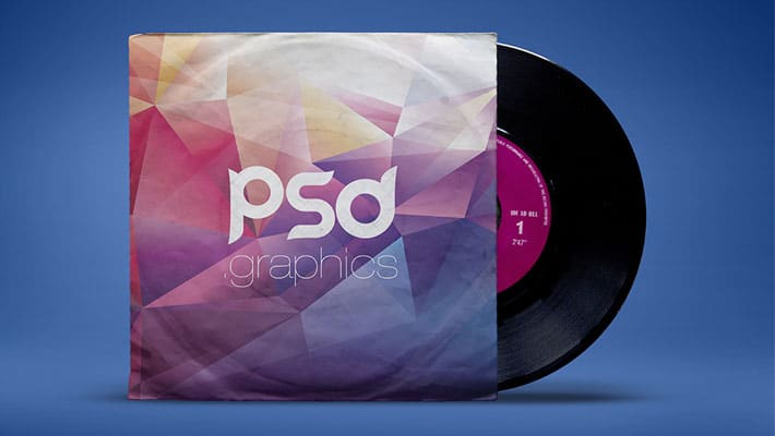 Vintage Vinyl Record Sleeve Mockup Free PSD