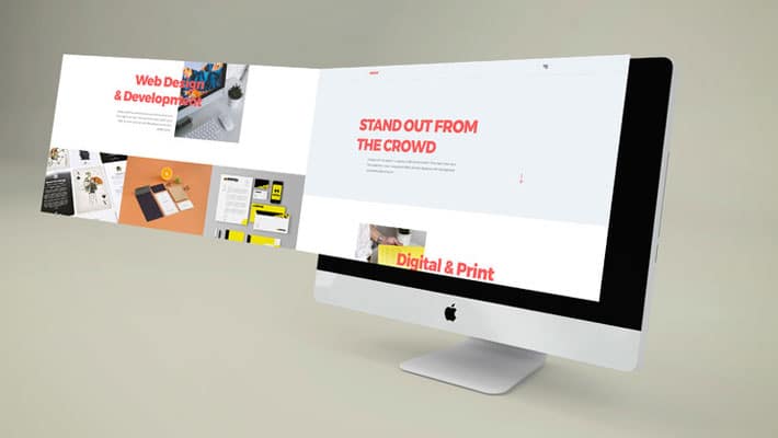 iMac Perspective Extended Screen Mockup