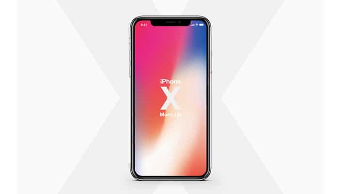 iPhone X PSD Mockup Vector