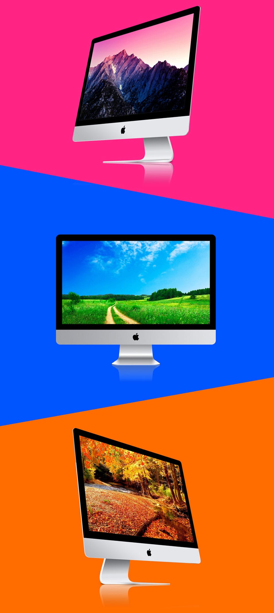 Apple iMac PSD Mockup