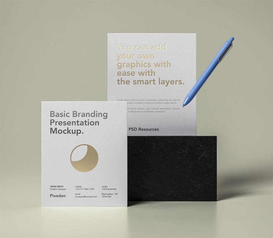 Basic Stationery Branding Mockup