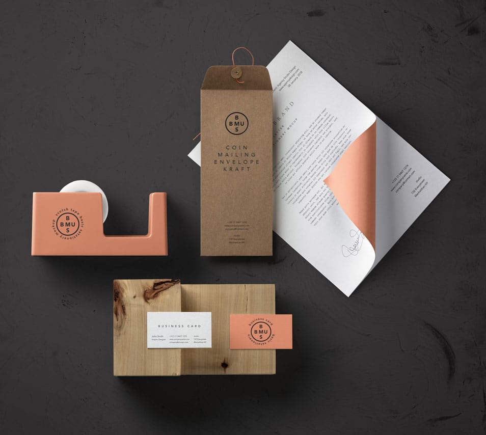 Basic Stationery Branding Mockup