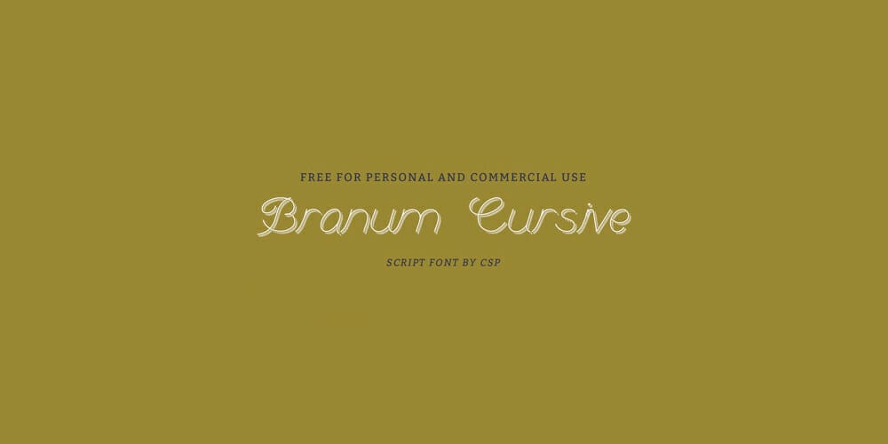 Branum Cursive Font