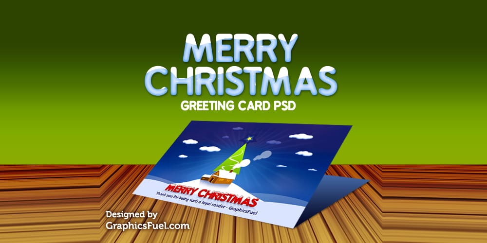 Christmas greeting card PSD