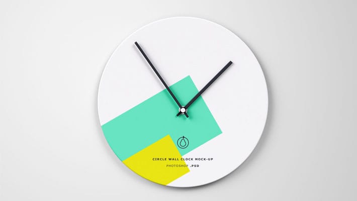 Circle Wall Clock Mockup