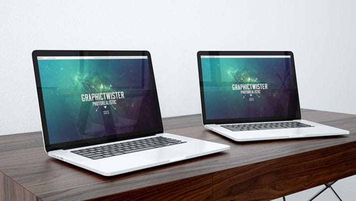 Double Mac Book Pro Mockup