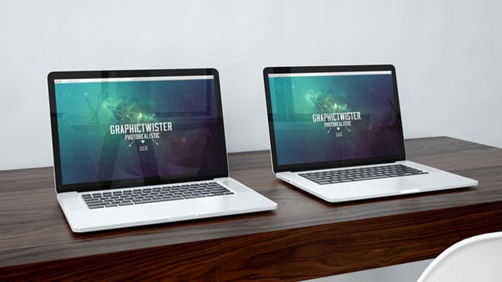 Double Macbook Pro Mockup