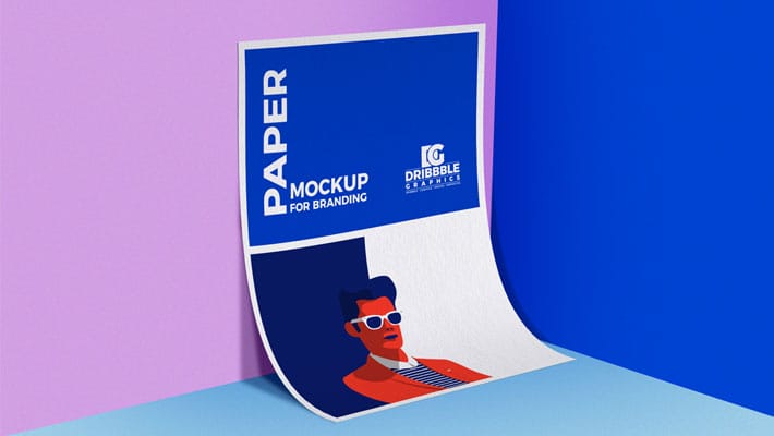 Free A4 Classy Paper PSD Mockup For Branding