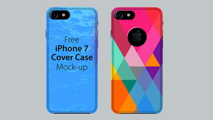 Free Apple iPhone 7 Back Cover Case Mock-up PSD