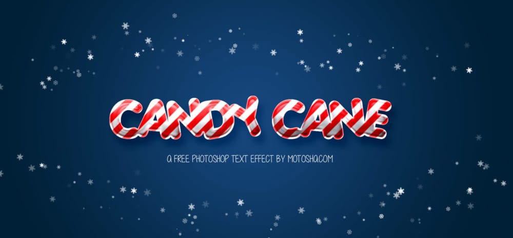 Latest Free Photoshop Text Styles & Effects 206 Free Candy Cane Photoshop Text Effect PSD