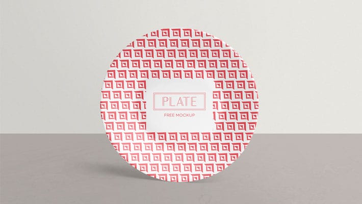 Free Ceramic Plate Mockup