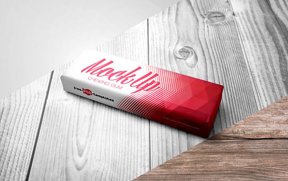 Free Chewing Gum Mock-up in PSD
