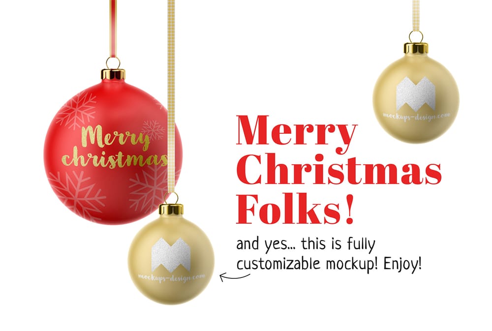 Free Christmas Card Mockup PSD