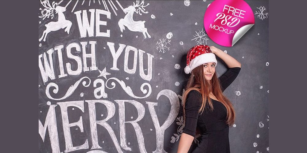 Free Christmas Shopping Bag Mockup PSD